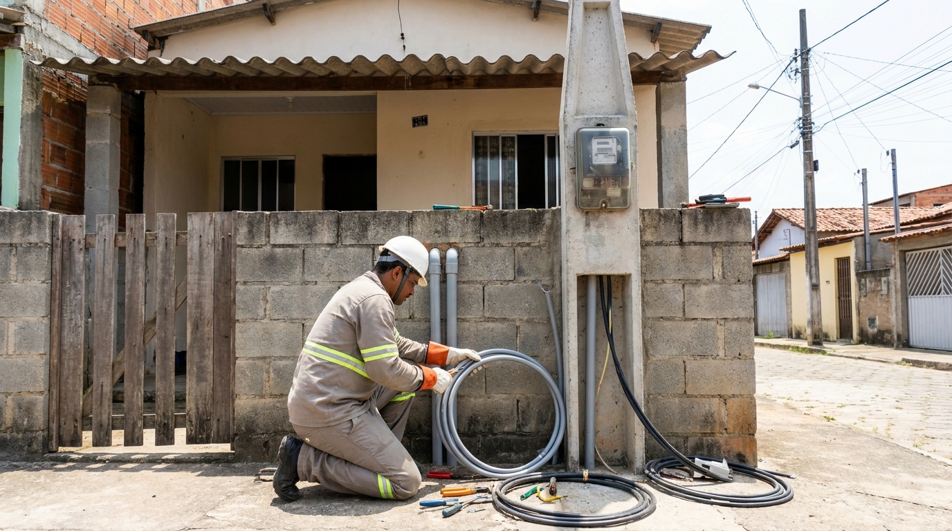 Instalação de Poste Padrão em Botucatu‑SP
